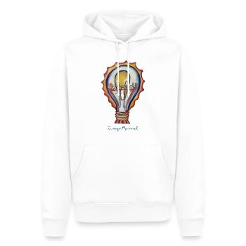 Grafittero 12 - Men’s Premium Organic Hoodie - white - Front - Nico (187cm)