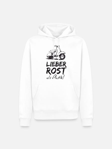 Vintage Motorroller Shirt für Männer und Frauen - Männer Premium Bio Hoodie - Weiß