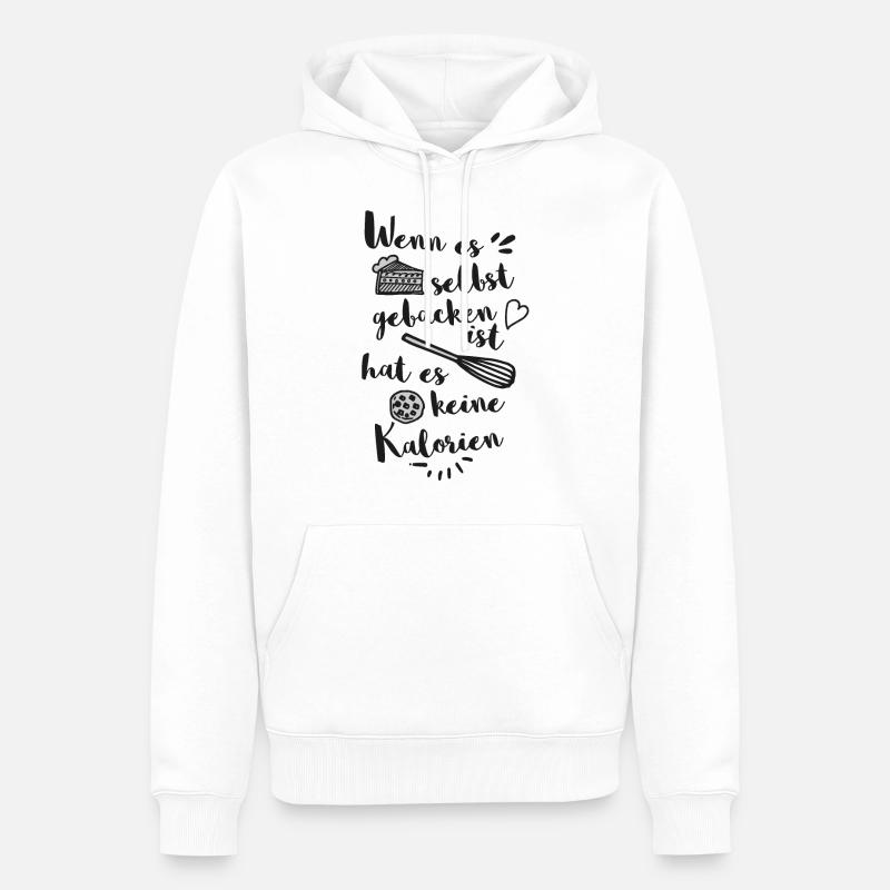 Dire drôle cuisson gâteau muffin régime de biscuits - Sweat à capuche Premium bio Homme - blanc