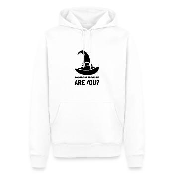 Maison chapeau - Sweat à capuche Premium bio Homme - blanc - Devant - Nico (187cm)