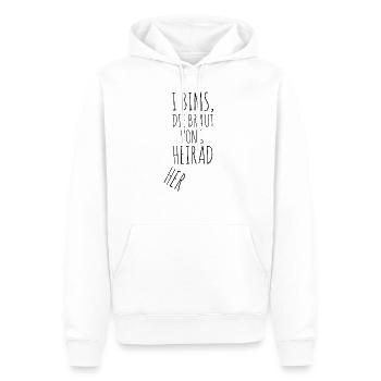 I bims die Braut lustiges Geschenk - Männer Premium Bio Hoodie - Weiß - Vorne - Nico (187cm)
