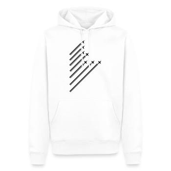 Airplanes - Men’s Premium Organic Hoodie - white - Front - Nico (187cm)