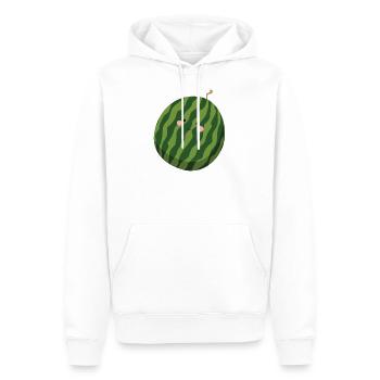 Pastèque - Sweat à capuche Premium bio Homme - blanc - Devant - Nico (187cm)