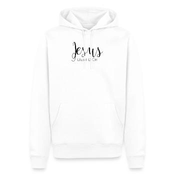 jesus liebt dich Frauen Kleidung - Männer Premium Bio Hoodie - Weiß - Vorne - Nico (187cm)