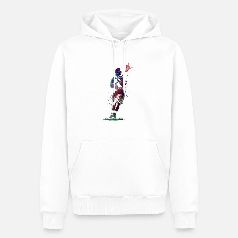 sport de crosse - Sweat à capuche Premium bio Homme - blanc
