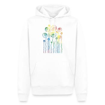 Blumen - Männer Premium Bio Hoodie - Weiß - Vorne - Nico (187cm)