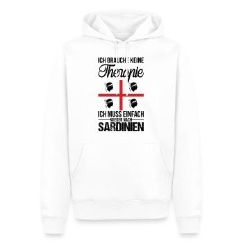 Sardinien Sardegna Italien Geschenk Spruch - Männer Premium Bio Hoodie - Weiß - Vorne - Nico (187cm)