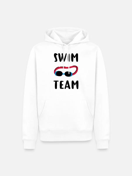 Schwimmteam - Männer Premium Bio Hoodie - Weiß