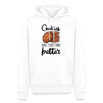 Cookies Make Everything Better 3 - Men’s Premium Organic Hoodie - white - Front - Nico (187cm)