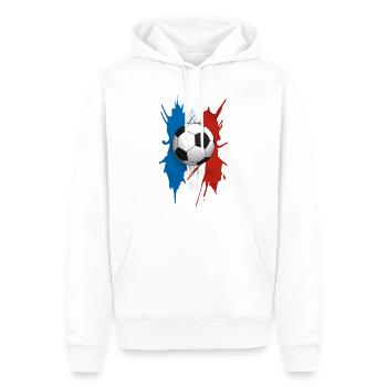 soccer football - Männer Premium Bio Hoodie - Weiß - Vorne - Nico (187cm)