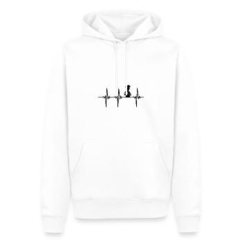 Herzschlag für Familien Kinder Köche - Männer Premium Bio Hoodie - Weiß - Vorne - Nico (187cm)