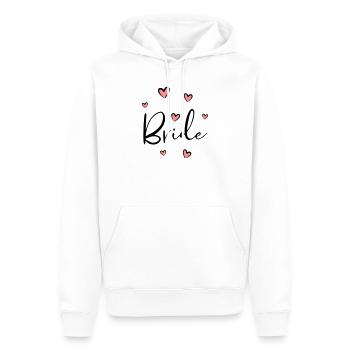 Bride coeur enterrement de vie de garçon cadeau - Sweat à capuche Premium bio Homme - blanc - Devant - Nico (187cm)