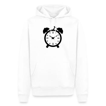 wecker uhr - Männer Premium Bio Hoodie - Weiß - Vorne - Nico (187cm)