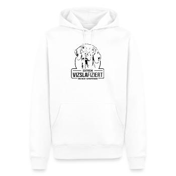VIZSLAFIZIERT Vizsla Hundespruch Hunde Wilsigns - Männer Premium Bio Hoodie - Weiß - Vorne - Nico (187cm)