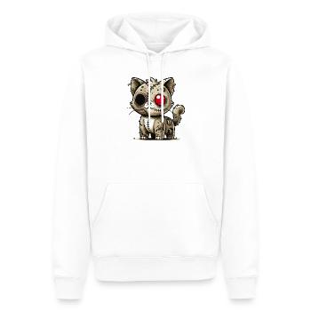 chat kawaii zombie effrayant pour s’amuser à Halloween - Sweat à capuche Premium bio Homme - blanc - Devant - Nico (187cm)