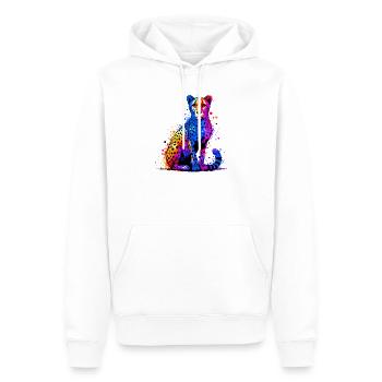 Guépard - Sweat à capuche Premium bio Homme - blanc - Devant - Nico (187cm)