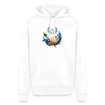 Saint Luke: Artistic Vision - Men’s Premium Organic Hoodie - white - Front - Nico (187cm)