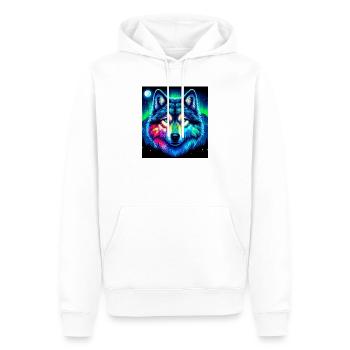 Wolf - Männer Premium Bio Hoodie - Weiß - Vorne - Nico (187cm)