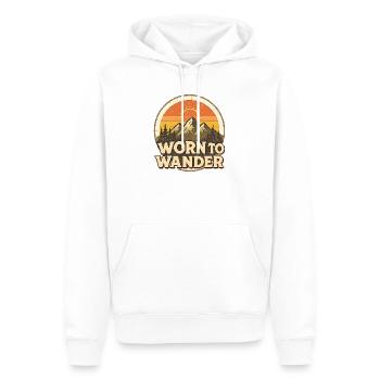 Grunge rétro – Usé pour se promener - Sweat à capuche Premium bio Homme - blanc - Devant - Nico (187cm)