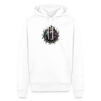 Der Schädel des Weihnachtsmanns - Männer Premium Bio Hoodie - Weiß - Vorne - Nico (187cm)