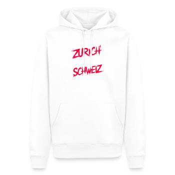 Zürich Hauptstadt der Schweiz - Männer Premium Bio Hoodie - Weiß - Vorne - Nico (187cm)