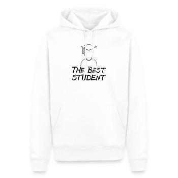 Best Student - Männer Premium Bio Hoodie - Weiß - Vorne - Nico (187cm)