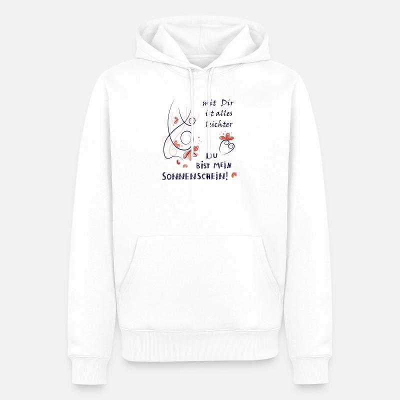 Tu es mon rayon de soleil - Sweat à capuche Premium bio Homme - blanc