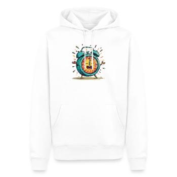 Sonnenwecker Jubelbild - Männer Premium Bio Hoodie - Weiß - Vorne - Nico (187cm)