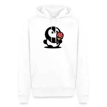 Petit manchot avec de la glace - Sweat à capuche Premium bio Homme - blanc - Devant - Nico (187cm)