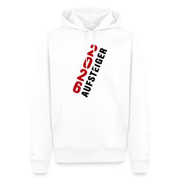 Aufsteiger 2026 Aufstieg - Männer Premium Bio Hoodie - Weiß - Vorne - Nico (187cm)