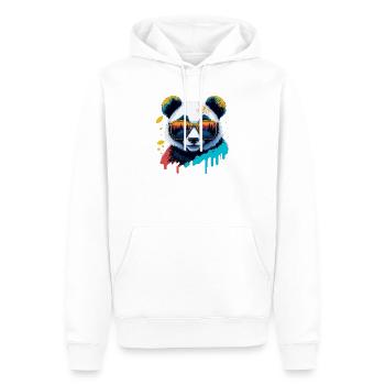 Explosion de couleurs des lunettes de soleil Panda - Sweat à capuche Premium bio Homme - blanc - Devant - Nico (187cm)