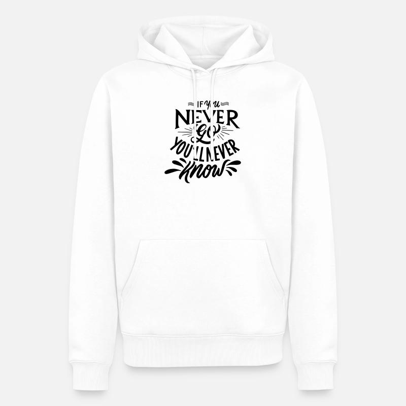 Sentence positive - Sweat à capuche Premium bio Homme - blanc