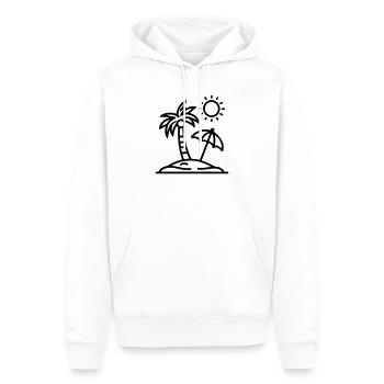 Strand - Männer Premium Bio Hoodie - Weiß - Vorne - Nico (187cm)
