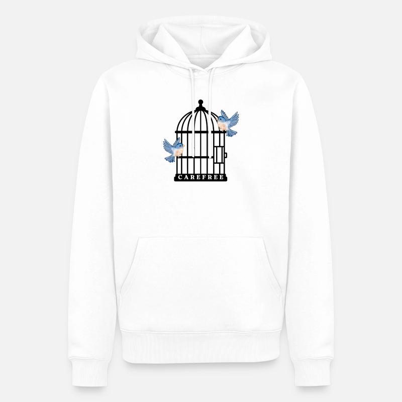 insouciant - Sweat à capuche Premium bio Homme - blanc