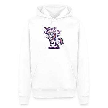 Einhorn Lustig Sombrero - Männer Premium Bio Hoodie - Weiß - Vorne - Nico (187cm)