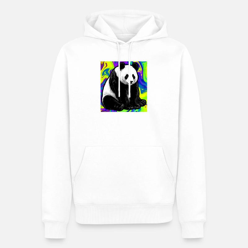 Panda - Männer Premium Bio Hoodie - Weiß