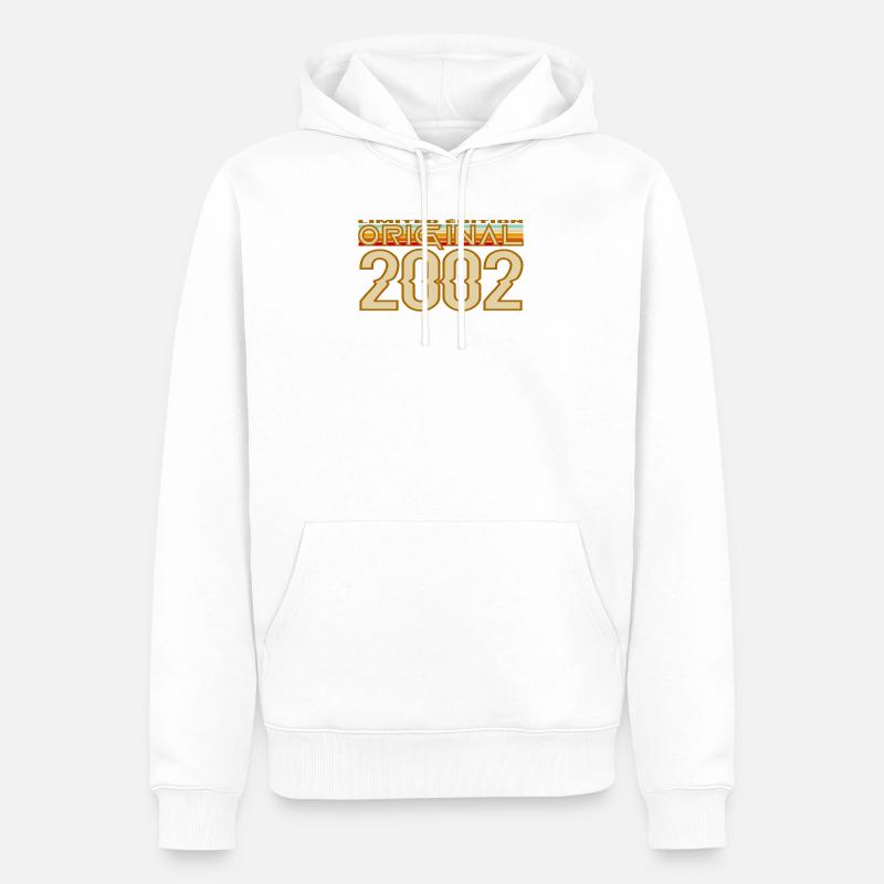 Original 2002 Retro Logo - Sweat à capuche Premium bio Homme - blanc