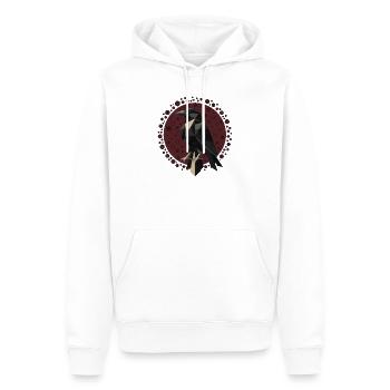 Dark Raven Symbol Graphic Shirt - Men’s Premium Organic Hoodie - white - Front - Nico (187cm)