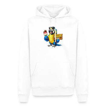 Parrot with popsicles - Men’s Premium Organic Hoodie - white - Front - Nico (187cm)
