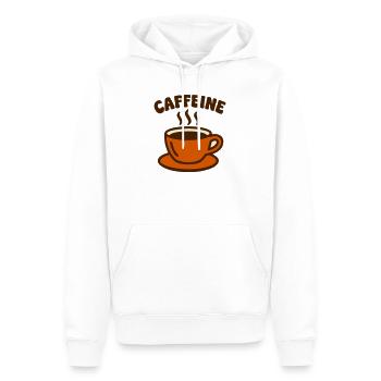 Kaffeetasse Caffeine Logo - Männer Premium Bio Hoodie - Weiß - Vorne - Nico (187cm)