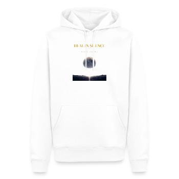 Guérissez en silence – Laissez la paix parler - Sweat à capuche Premium bio Homme - blanc - Devant - Nico (187cm)