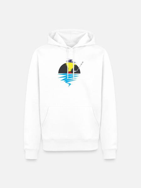 Vinyl - Männer Premium Bio Hoodie - Weiß