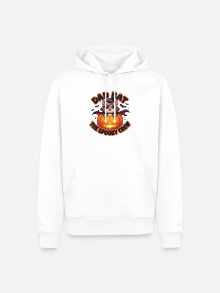 Dad Bat The Spooky Crew - Männer Premium Bio Hoodie - Weiß