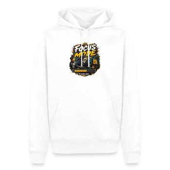 Focus Mode - Männer Premium Bio Hoodie - Weiß - Vorne - Nico (187cm)