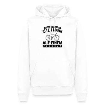 Alter Mann Fahrrad Radfahrer Lustiger Spruch - Männer Premium Bio Hoodie - Weiß - Vorne - Nico (187cm)