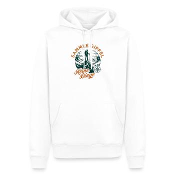 Gipfel Sammler - Männer Premium Bio Hoodie - Weiß - Vorne - Nico (187cm)