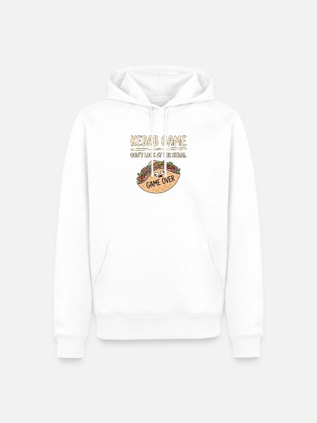 Kebab Spiel Nicht Gucken - Männer Premium Bio Hoodie - Weiß