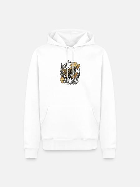 Goldene Imker Biene - Männer Premium Bio Hoodie - Weiß