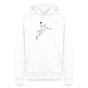 Handball - Männer Premium Bio Hoodie - Weiß - Vorne - Nico (187cm)