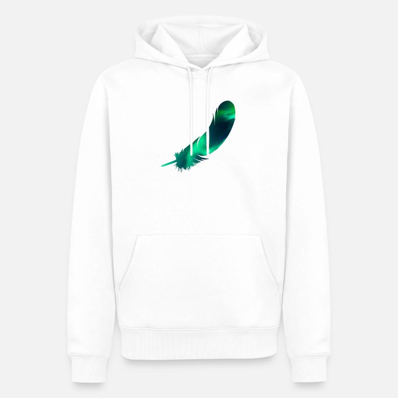 Plume cool - Sweat à capuche Premium bio Homme - blanc